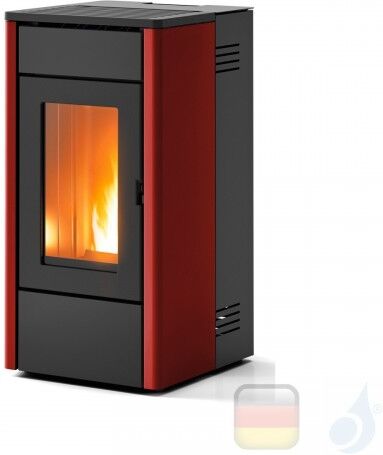 MCZ Pelletöfen serie Amy Air 6.3 kW metal Bordeaux 7116003S Fernbedienung A+