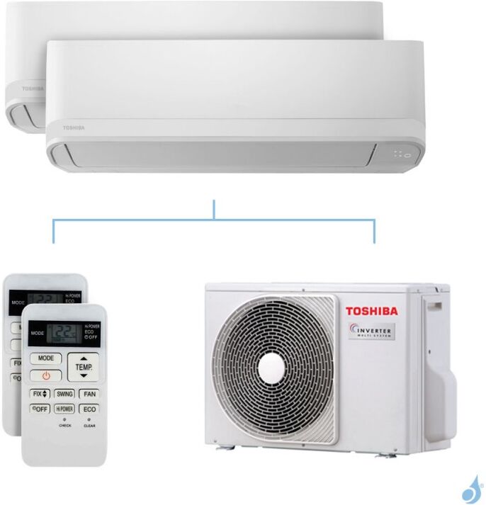 Toshiba Climatisation bi-split Toshiba Seiya 5.2kW taille 05 + 05 - RAS-B05/05J2KVG-E + RAS-2M18U2AVG-E