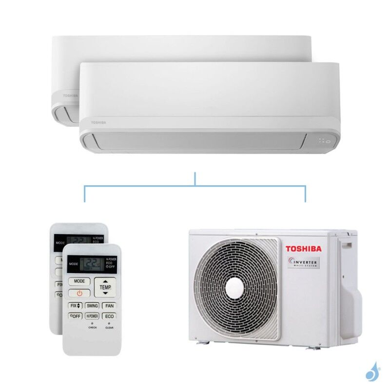 Toshiba Climatisation bi-split Toshiba Seiya 5.2kW taille 05 + 07 - RAS-B05/07J2KVG-E + RAS-3M18U2AVG-E