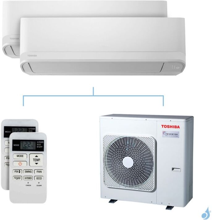 Toshiba Climatisation bi-split Toshiba Seiya 7.5kW taille 05 + 05 - RAS-B05/05J2KVG-E + RAS-3M26U2AVG-E