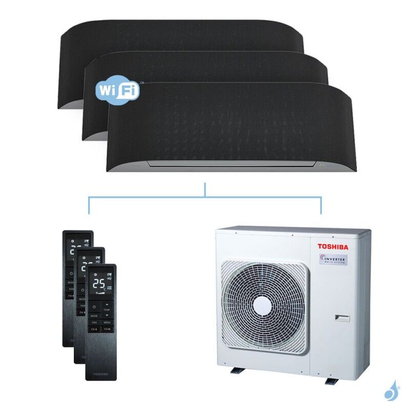 Toshiba Climatisation tri-split Toshiba Haori 7.5kW taille 13 + 13 + 16 - RAS-B13/13/16N4KVRG-E + RAS-3M26U2AVG-E