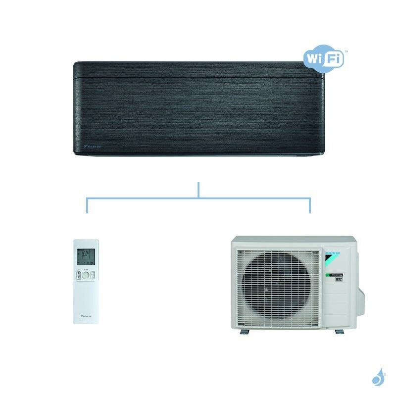 DAIKIN climatisation mono split mural gaz R32 Stylish Blackwood FTXA-AT 2.5kW WiFi FTXA25AT RXA25A A+++