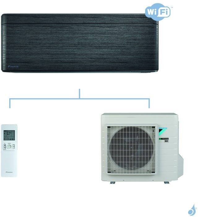 DAIKIN climatisation mono split mural gaz R32 Stylish Blackwood FTXA-AT 5kW WiFi FTXA50AT RXA50A A++