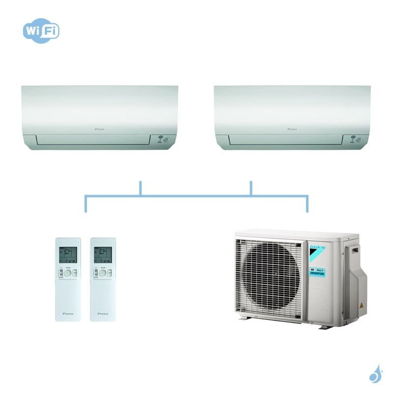 DAIKIN climatisation bi split mural gaz R32 Perfera CTXM-N FTXM-N 4kW WiFi CTXM15N + FTXM35N + 2MXM40M A+++