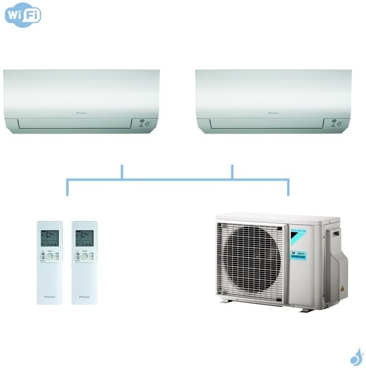 DAIKIN climatisation bi split mural gaz R32 Perfera CTXM-N FTXM-N 5kW WiFi CTXM15N + FTXM35N + 2MXM50M9 A+++