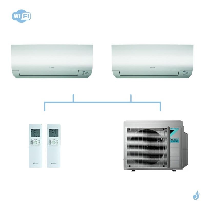 DAIKIN climatisation bi split mural gaz R32 Perfera FTXM-N 4kW WiFi FTXM25N + FTXM35N + 3MXM40N A+++