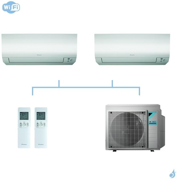 DAIKIN climatisation bi split mural gaz R32 Perfera FTXM-N 6kW WiFi FTXM20N + FTXM50N + 3MXM68N A++