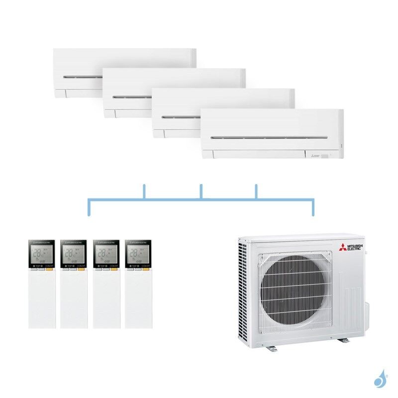 Mitsubishi Electric Mitsubishi MSZ-AP25VG + MSZ-AP25VG + MSZ-AP25VG + MSZ-AP42VG + MXZ-4F80VF