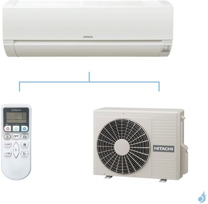 HITACHI climatisation mono split murale Dodai gaz R32 RAK-50PED + RAC-50WED 5kW A++