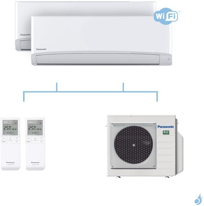 PANASONIC climatisation bi split mural Ultra Compact TZ gaz R32 WiFi CS-MTZ16WKE + CS-TZ35WKEW + CU-3Z52TBE 5,2kW A+++