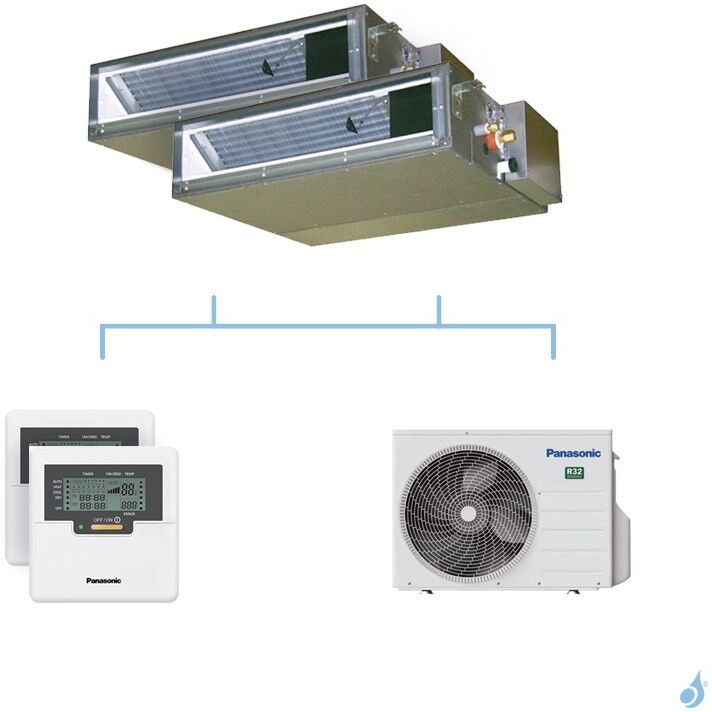 PANASONIC climatisation bi split gainable UD3 gaz R32 CS-MZ20UD3EA + CS-Z50UD3EAW + CU-2Z50TBE 5kW A+++