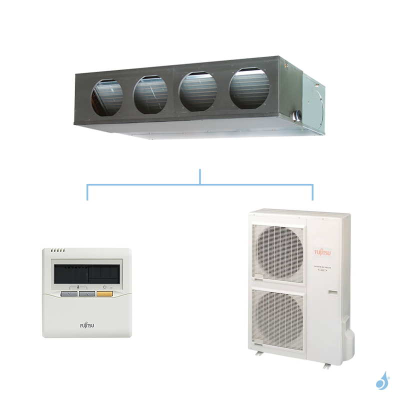 FUJITSU climatisation mono split triphasé gaz R410A gainable confort 12,5kW ARYG45LMLA + AOYG45LATT A+