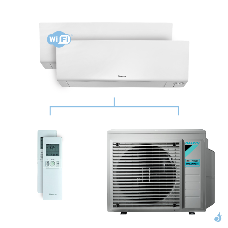 Daikin Climatisation bi-split DAIKIN Perfera FTXM-R 6.8kW taille 2 + 2 - FTXM20R + FTXM20R + 2MXM68N