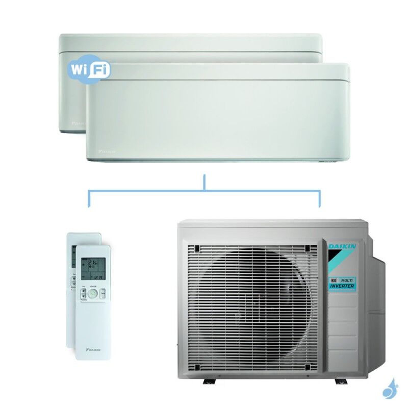 Daikin Climatisation bi-split DAIKIN Stylish blanc FTXA-AW 8.5kW taille 2.5 + 4.2 - FTXA25AW + FTXA42AW + 5MXM90N