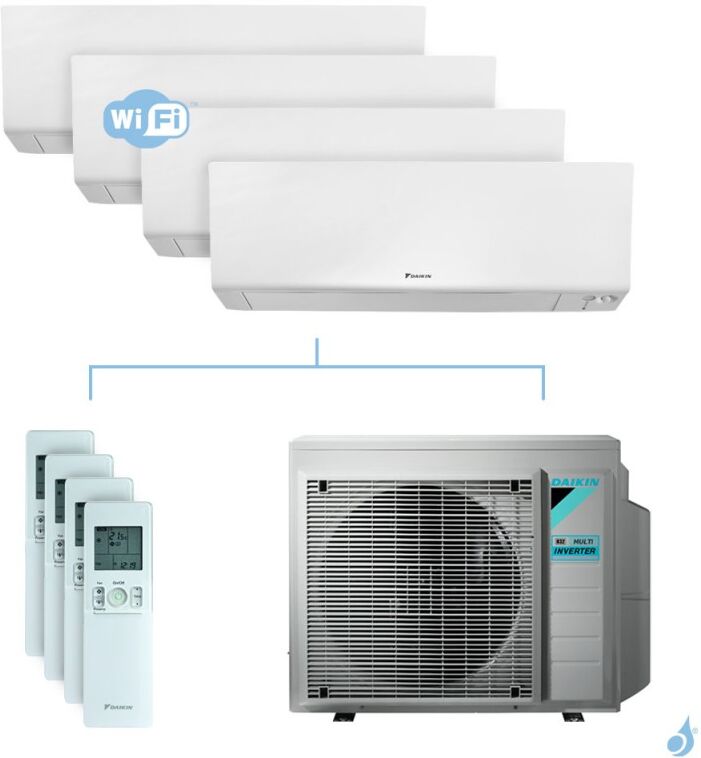 Daikin Climatisation quadri-split DAIKIN Perfera FTXM-R 6.8kW taille 1.5 + 1.5 + 1.5 + 4.2 - C/FTXM15/15/15/42R + 4MXM68N