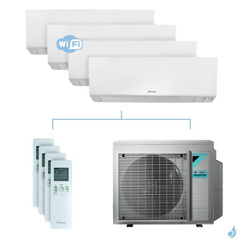 Daikin Climatisation quadri-split DAIKIN Perfera FTXM-R 6.8kW taille 1.5 + 1.5 + 2.5 + 4.2 - C/FTXM15/15/25/42R + 4MXM68N