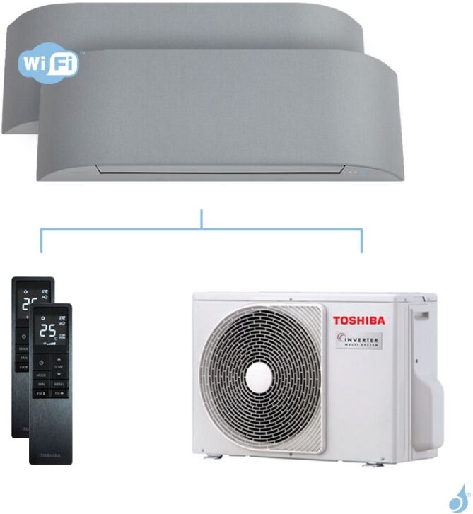 Toshiba Climatisation bi-split Toshiba Haori 3.3kW taille 10 + 10 - RAS-B10/10N4KVRG-E + RAS-2M10U2AVG-E