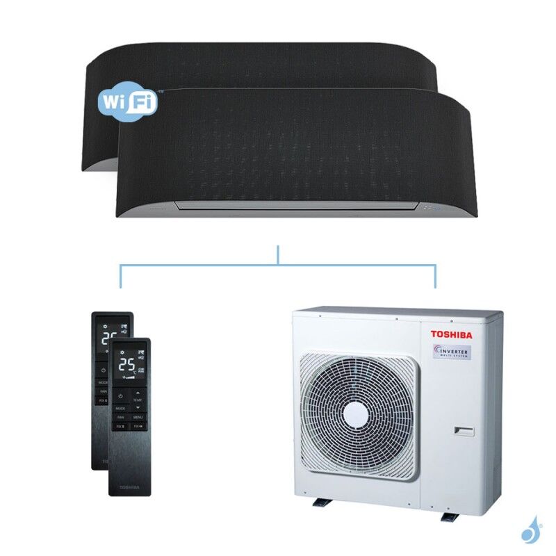 Toshiba Climatisation bi-split Toshiba Haori 8kW taille 16 + 16 - RAS-B16/16N4KVRG-E + RAS-4M27U2AVG-E