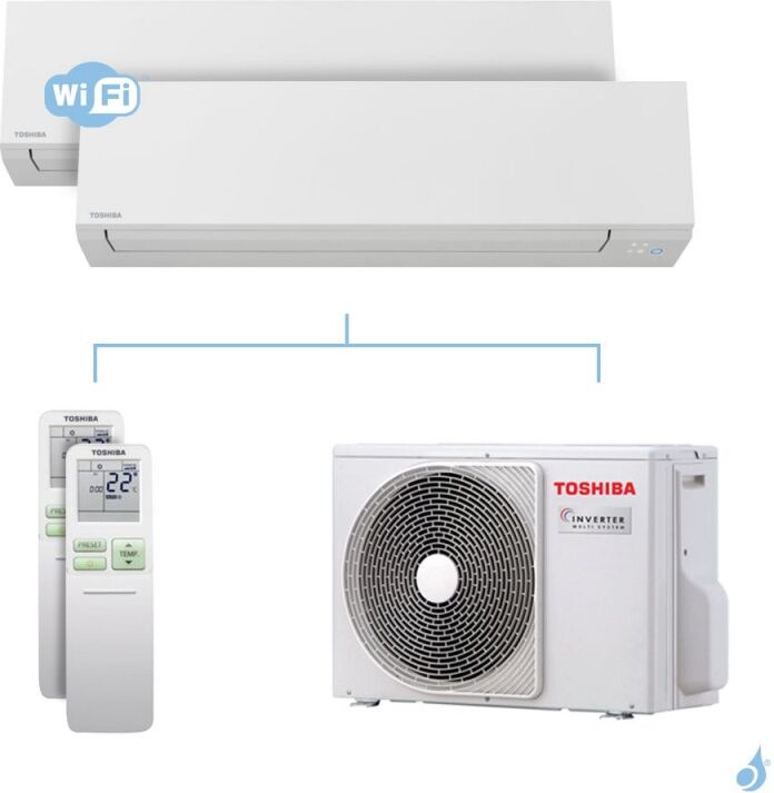 Toshiba Climatisation bi-split Toshiba Shorai Edge 5.2kW taille 05 + 05 - RAS-M05/05N4KVSG-E + RAS-2M18U2AVG-E