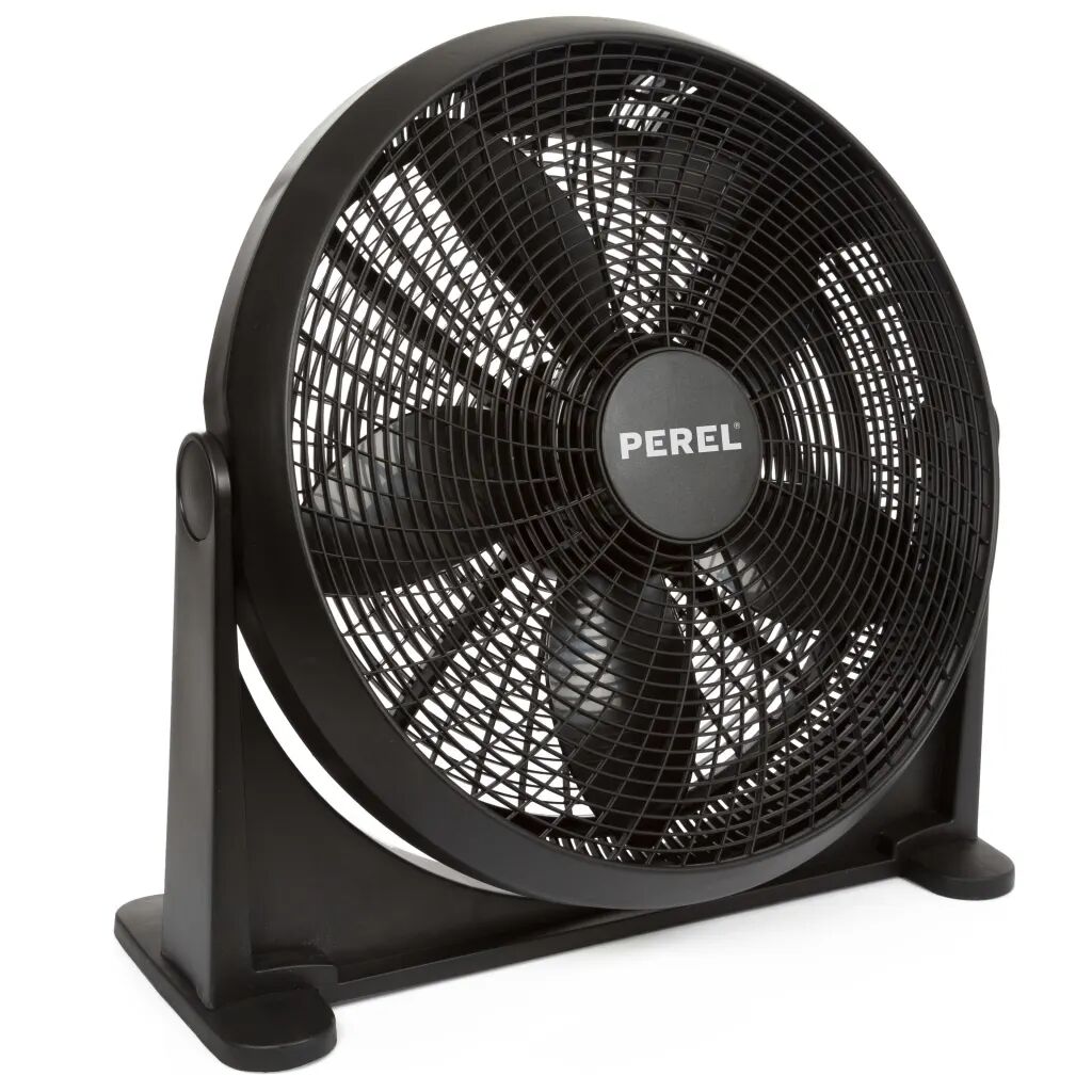 Perel Ventilateur de plancher 50 cm Noir