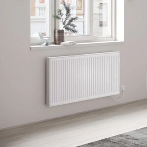 Kermi x-therm +e Elektro-Flachheizkörper horizontal 60 x 50 x 7,3 cm, mit Stecker