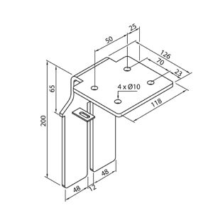 Zehnder Radiavector Bankträger für Modell ZRV323, 323/1