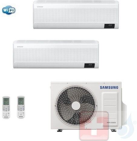 Samsung Duo Split 7+7 + AJ040TXJ2KG/EU WindFree AVANT R-32 Klimageräte WiFi 2.0+2.0 kW A+++ A++ Stimmenkontrolle