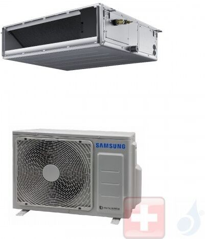 Samsung Gewerbeklimaanlagen 12000 Btu Kanaleinbaugeräte Einzelphase 3.5 kW R-410A 220v Mono Split Mittlere Prävalenz