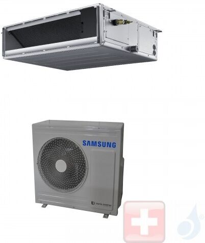 Samsung Gewerbeklimaanlagen 24000 Btu Kanaleinbaugeräte Einzelphase 7.1 kW R-410A 220v Mono Split Mittlere Prävalenz