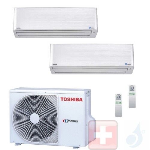 Toshiba Duo Split 9+12 Super Daiseikai 9 RAS-M10PKVPG-E RAS-M13PKVPG-E RAS-2M14U2AVG-E 2.5+3.5 kW Klimageräte Wand R-32
