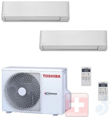 Toshiba Duo Split 5+9 Seiya RAS-B05J2KVG-E RAS-B10J2KVG-E RAS-2M10U2AVG-E 1.5+2.5 kW Klimageräte Wand R-32