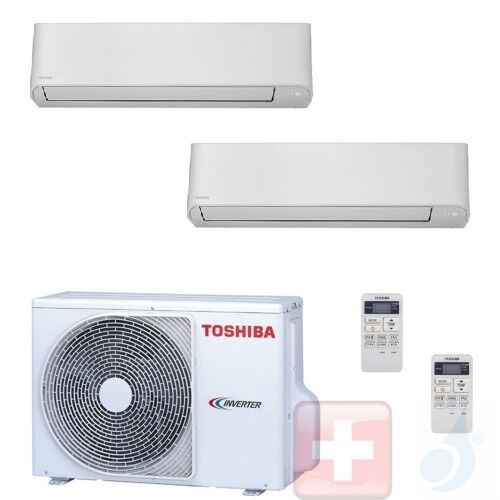 Toshiba Duo Split 5+9 Seiya RAS-B05J2KVG-E RAS-B10J2KVG-E RAS-2M14U2AVG-E 1.5+2.5 kW Klimageräte Wand R-32