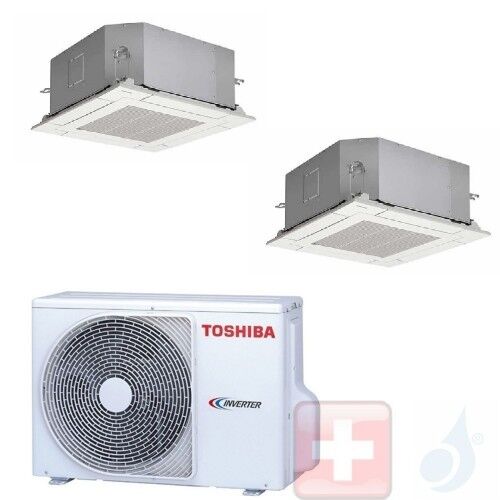 Toshiba Duo Split 9+9 Kassettengerät RAS-M10U2MUVG-E RAS-M10U2MUVG-E RAS-2M10U2AVG-E 2.5+2.5 kW Klimageräte R-32