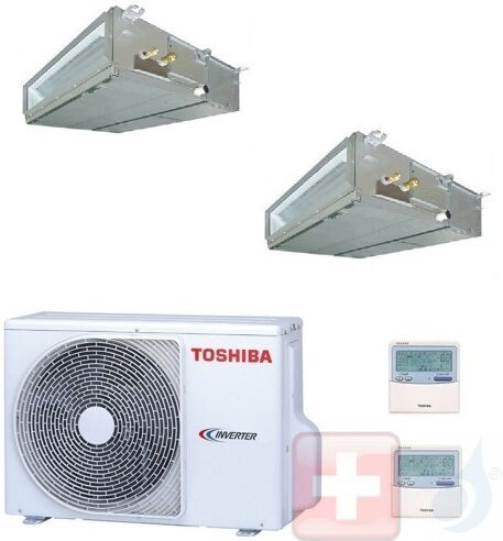 Toshiba Duo Split 7+9 Kanalgerät RAS-M07U2DVG-E RAS-M10U2DVG-E RAS-2M10U2AVG-E 2.0+2.5 kW Klimageräte R-32