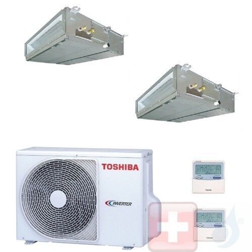 Toshiba Duo Split 9+12 Kanalgerät RAS-M10U2DVG-E RAS-M13U2DVG-E RAS-2M14U2AVG-E 2.5+3.5 kW Klimageräte R-32