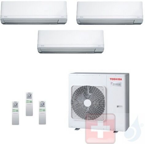 Toshiba Trio Split 9+12+12 RAS-3M18U2AVG-E Daiseikai Light Klimageräte R-32 Wand 2.5+3.5+3.5 kW A++ A+ WiFi Optional