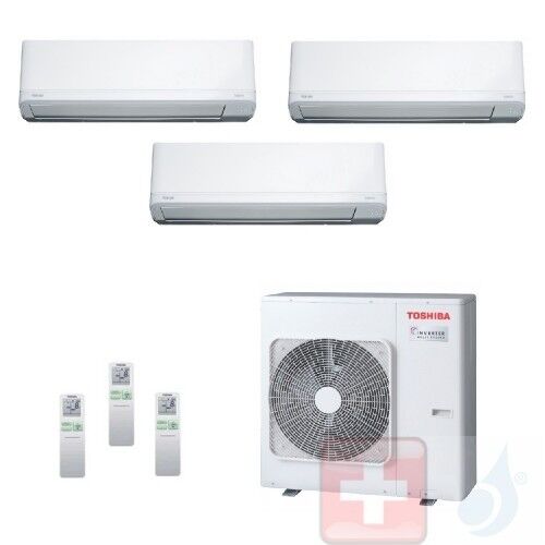 Toshiba Trio Split 9+9+21 RAS-3M26U2AVG-E Daiseikai Light Klimageräte R-32 Wand 2.5+2.5+6.1 kW A++ A+ WiFi Optional