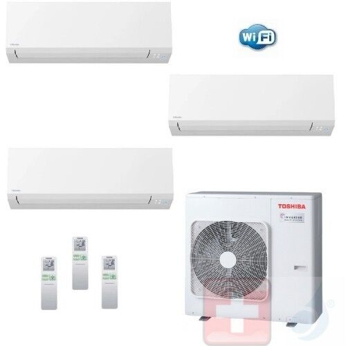 Toshiba Trio Split 5+5+5 RAS-3M18U2AVG-E Shorai Edge Klimageräte R-32 Wand 1.5+1.5+1.5 kW A A Wifi