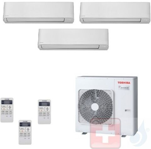 Toshiba Trio Split 5+5+5 RAS-3M18U2AVG-E Seiya Klimageräte R-32 Wand 1.5+1.5+1.5 kW A A WiFi Optional