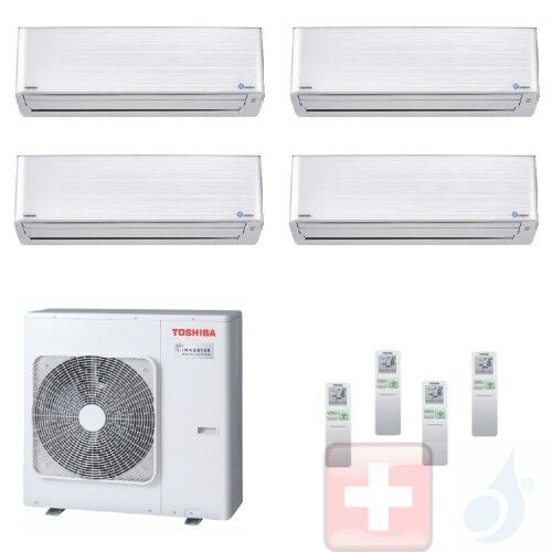 Toshiba Quadri Split 9+9+9+15 RAS-4M27U2AVG-E Klimageräte Super Daiseikai 9 R-32 2.5+2.5+2.5+4.2 kW Wand A+ A+ WiFi Optional