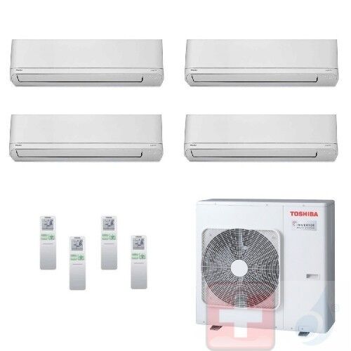 Toshiba Quadri Split 9+9+12+12 RAS-4M27U2AVG-E Klimageräte Shorai R-32 2.5+2.5+3.5+3.5 kW Wand A+ A+ WiFi Optional