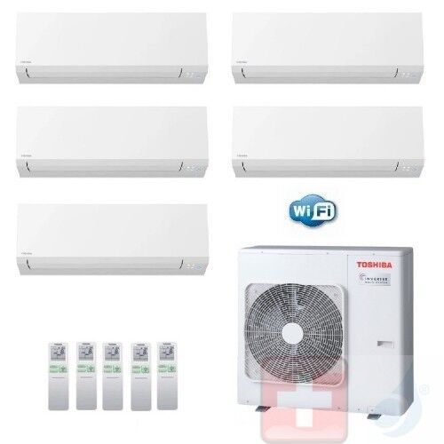 Toshiba Penta Split 7+7+7+7+15 RAS-5M34U2AVG-E Klimageräte Shorai Edge R-32 2.0+2.0+2.0+2.0+4.2 kW Wand Wifi