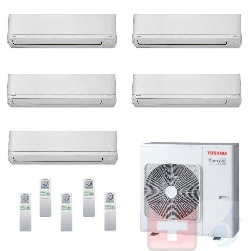 Toshiba Penta Split 5+5+5+5+5 RAS-5M34U2AVG-E Klimageräte Shorai R-32 1.5+1.5+1.5+1.5+1.5 kW Wand WiFi Optional