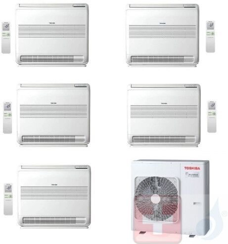 Toshiba Penta Split 9+9+9+9+9 RAS-5M34U2AVG-E Klimageräte Fußboden R-32 2.5+2.5+2.5+2.5+2.5 kW Console WiFi Optional