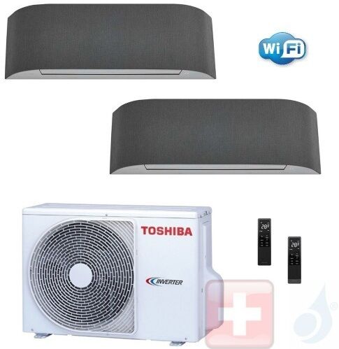 Toshiba Duo Split 9+9 Haori RAS-B10N4KVRG-E RAS-B10N4KVRG-E RAS-2M10U2AVG-E 2.5+2.5 kW Klimageräte Wand R-32