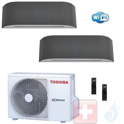 Toshiba Duo Split 9+12 Haori RAS-B10N4KVRG-E RAS-B13N4KVRG-E RAS-2M18U2AVG-E 2.5+3.5 kW Klimageräte Wand R-32