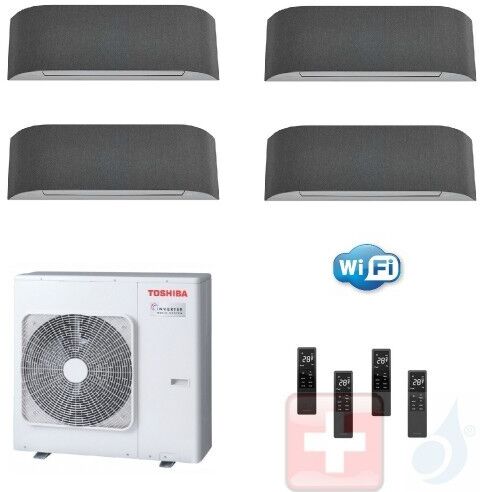 Toshiba Quadri Split 9+9+9+9 RAS-4M27U2AVG-E Klimageräte Haori R-32 2.5+2.5+2.5+2.5 kW Wand A+ A+ WiFi