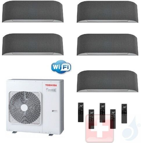 Toshiba Penta Split 9+9+9+9+9 RAS-5M34U2AVG-E Klimageräte Haori R-32 2.5+2.5+2.5+2.5+2.5 kW Wand WiFi