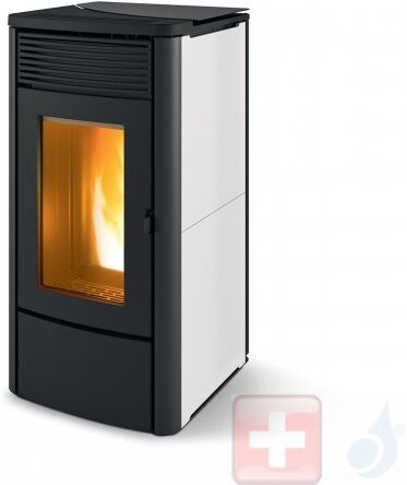 MCZ Pelletöfen Alyssa Air 6 M1 6.3 kW keramik Weiß 7119017 Maestro-Fernbedienung mit Raumthermostat A+