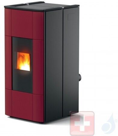 MCZ Hydro Pelletöfen Jazz Hydromatic 30 M1 28.5 kW keramik Bordeaux 7119028 Maestro-Fernbedienung mit Raumthermostat A++